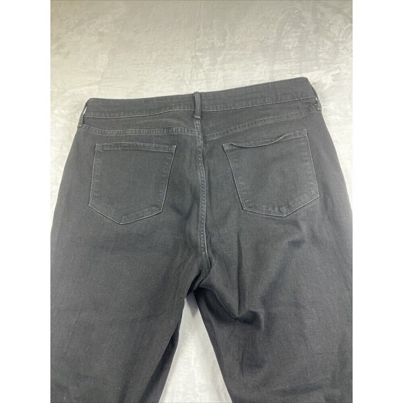 Old Navy Power Slim Straight Jeans Mid Rise Distressed Black Size 16 - Picture 8 of 8